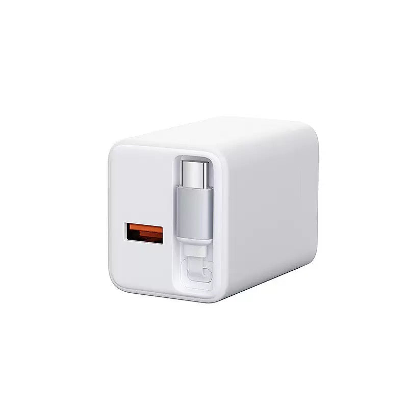 GaN Dual USB Port2 USB A 2 USBC Phone Charger With Cable 55W -65W